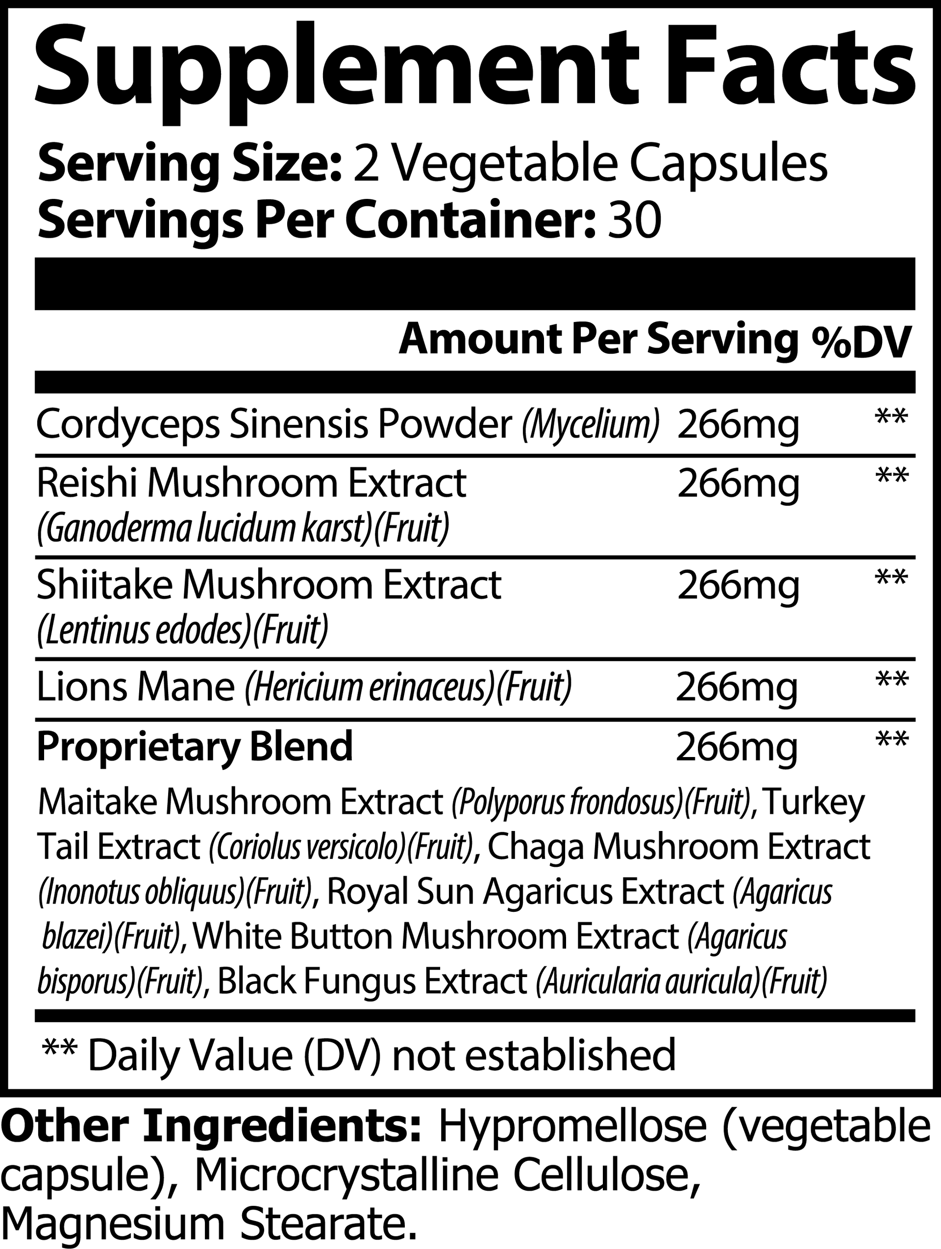 mushroom-complex-10-x facts